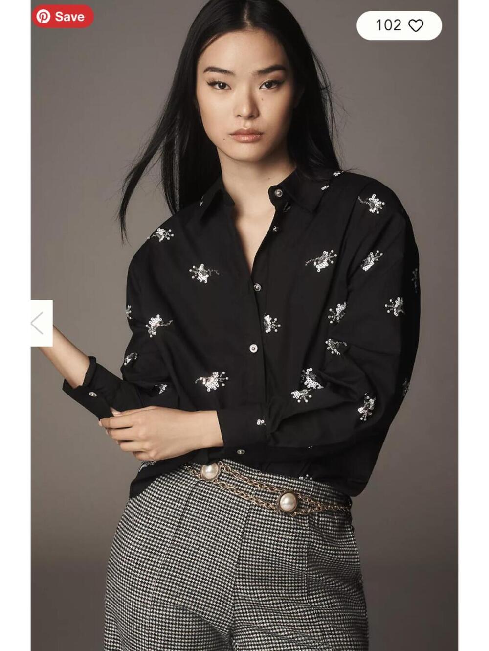 NWT $445 Hunter Bell Hudson Shirt black s